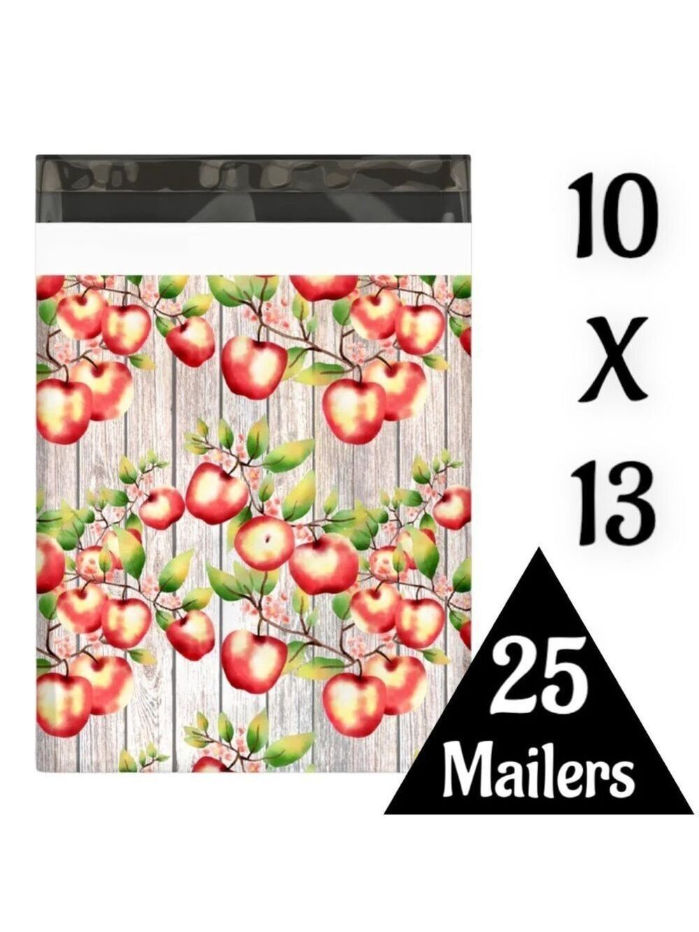 25 10X13 Poly Mailers Apple and Blossoms, Shipping Envelopes PRICE IS FIRM - Picture 7 of 8